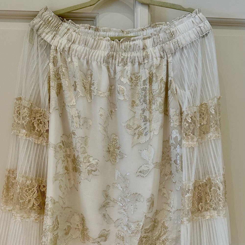 Kobi Halperin never worn gold lace shirt
